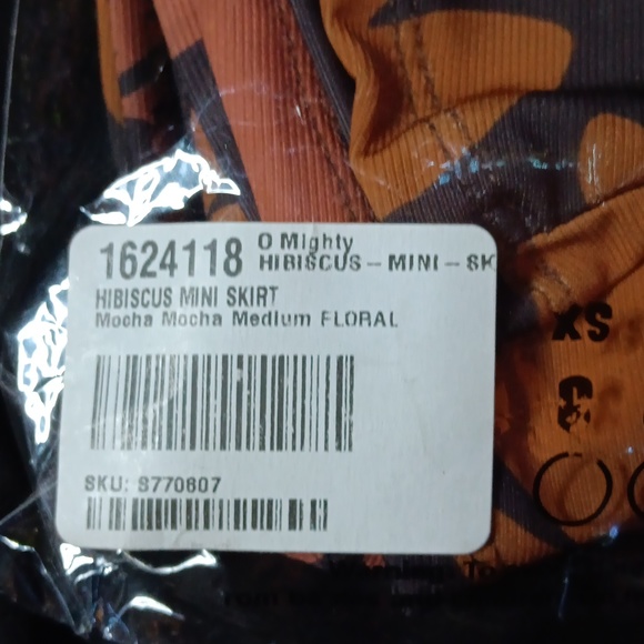 Dolls Kill × O. Mighty Mocha Brown Hibiscus Floral Skirt (M) - Picture 7 of 8